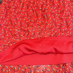 Old Navy Red floral Pleated Skater Mini Skirt size medium thumbnail 7