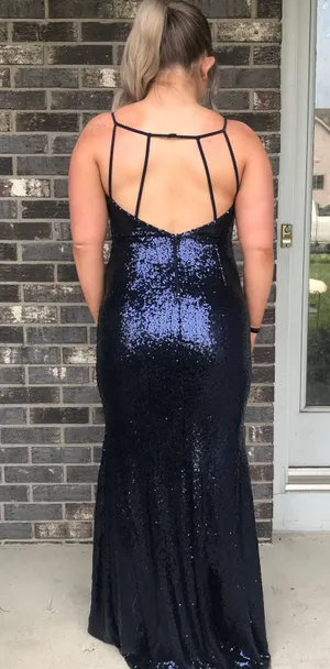 Navy Blue Prom Dress thumbnail 2