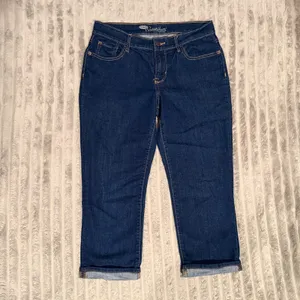 Old Navy The Sweetheart Dark Wash Denim Capris Jeans Blue Size 6 Regular thumbnail 2