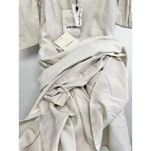 MIOU MUSE Dress Size Small Bow Tie A-Line Mini Linen Blend NWT‎ thumbnail 11