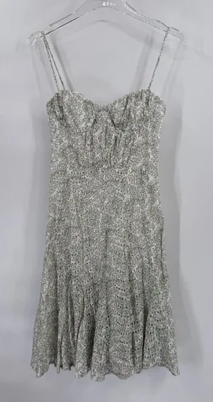 MISA pink and green‎ eyelet mini dress size xs thumbnail 1