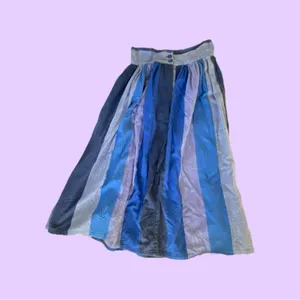 Vintage 90s denim patchwork pleated midi skirt 🔥 thumbnail 4