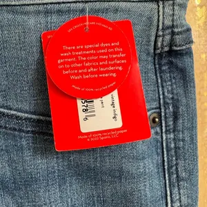 Spanx Cropped Kick Flare Pull On Jeans Size XL Vintage Indigo NWT thumbnail 5