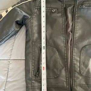 DISTORTION Black Leather Jacket — Small thumbnail 8