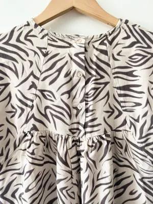 Jessica Simpson Women Short Sleeve Animal Print Blouse (Med) O216 thumbnail 7