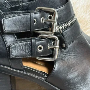 Dolce Vita Buckle Black Leather Biker Bootie Size 8 A22‎ thumbnail 7