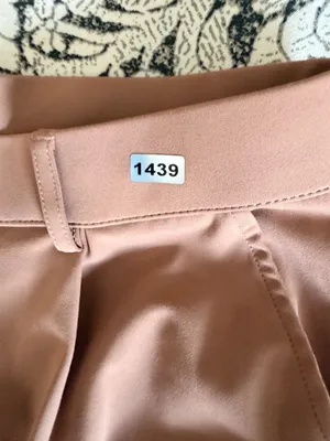 Wide-Leg Camel Trousers Womens Size L High Waist Polyester Blend Dress Pants New thumbnail 4
