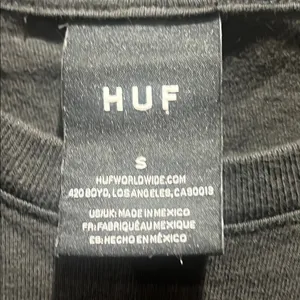 HUF Black T-Shirt with Graphic Design, Size S thumbnail 2