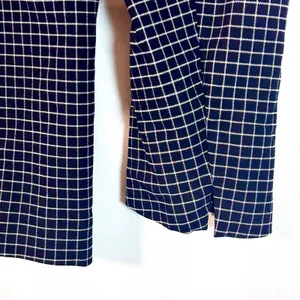 Anne Klein Blazer Jacket Women's Medium Navy Blue White Stretch 90s Office Siren thumbnail 10