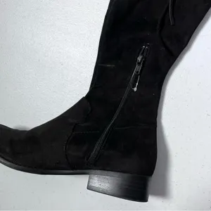 A New Day Black Faux Suede Over-the-Knee Boots thumbnail 7