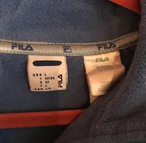 Fila Adorable Blue/White Fleece Quarter Zip Pullover Sweatshirt Top thumbnail 3