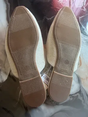 Old Navy Women’s Linen Look Ballet Mule Flats Beige Square Toe Bow Size 9 NWT thumbnail 5
