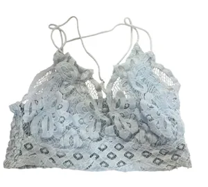 Free People Intimately FP Lace Bralette Size M Blue Smocked Adjustable‎ Straps thumbnail 1