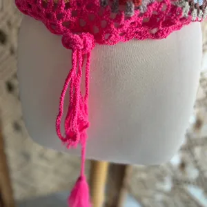 POL Grandma Core Colorful Crochet Women Top thumbnail 4