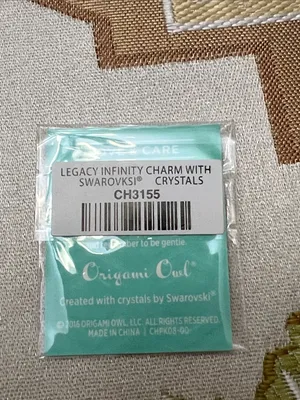 Origami Owl Silver Crystal Infinity Hair Pin thumbnail 3
