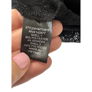 Haute Monde Women's Large Black Sheer Lace Bodysuit Underwire Bustier NWT thumbnail 8