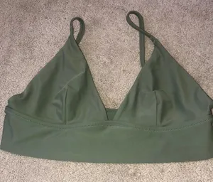 Aerie Triangle Bikini Top Green Medium thumbnail 1