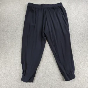 Splendid Sweatpants 2XL Black Hi Rise Drawstring‎ Tapered Leg Jogger Activewear thumbnail 3