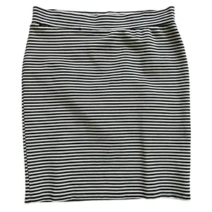 Toad&Co Paseo Ponte Knit Striped Pencil Skirt‎ Pull-On Stretch Zip Pocket Large thumbnail 2