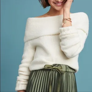 ANTHROPOLOGIE Natalia Cream Sweater thumbnail 3