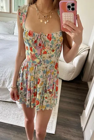 Funky peach dress Multiple Size M thumbnail 1