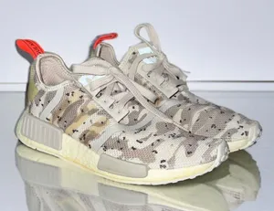 Adidas NMD R1 chalk white/gray camo running shoes thumbnail 1