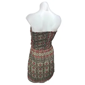 Mango Multicolor Sleeveless Strapless Bandeau Cami Camisole Mini Tank Dress M thumbnail 2