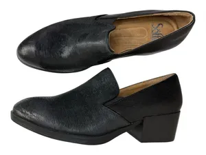 Sofft Velina Loafer Micro Cut Leather Black Sz 7.5 thumbnail 1