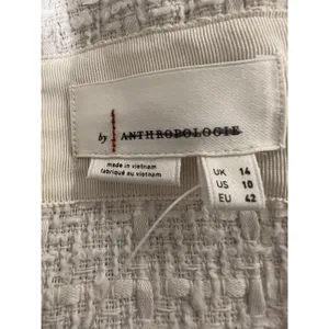 Anthropologie $180 White Scoop Neck Tweed‎ Tank Top Mini Dress Size 10 thumbnail 7