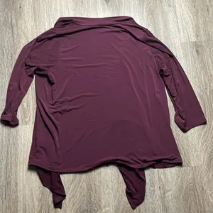 Torrid Burgundy Open Front Silky Cardigan Size 2 (2X) thumbnail 8