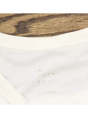 NWT A New Day Slim Fit Ribbed Tank Top 81245907 White 1X thumbnail 4