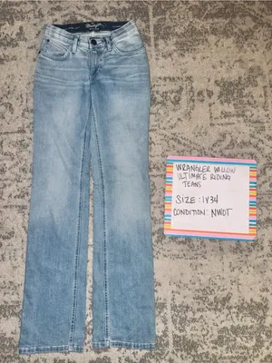 Wrangler Willow Ultimate Riding Jeans in Light Blue sz 1x34 NWOT thumbnail 1