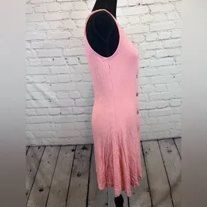 Roxy Pink Peach Dream Do‎ Ribbed Wood Button Front Mini Dress V Neck small thumbnail 5