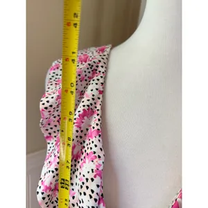 ELOQUII Floral Ruffle High-Low Maxi Dress Pink White Black Size 14 thumbnail 11