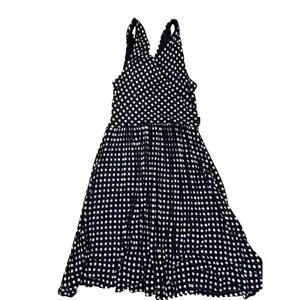 Ann Taylor LOFT Womens S Black White Polka Dot Fit Flare Dress Sleeveless thumbnail 2