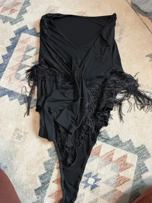 Forever 21 Black body suit with string thumbnail 1