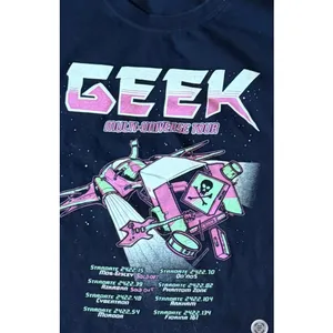 Geek Multiverse Tour Graphic Tee Retro Sci-Fi Gamer Nerd Shirt Black Size XL thumbnail 2