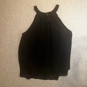 A'GACI Womens Black Rhinestone Halter Neck Layered High Low Blouse Top Size L thumbnail 2