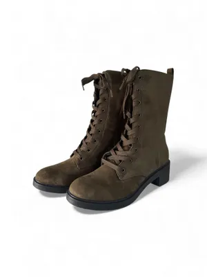 Rouge Helium taupe green combat boots thumbnail 2
