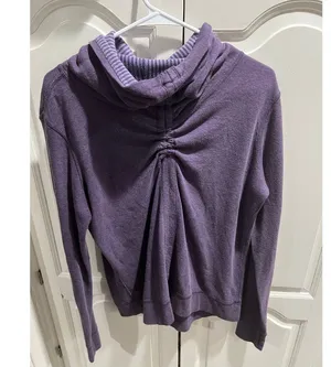 Lululemon Reversible Scuba Hoodie Purple Stripe Solid Size Small Womens Pullover thumbnail 1