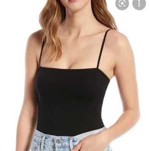 Tiger Mist Black‎ Square Neck Thong Bodysuit thumbnail 1