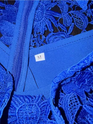 Miss Rosier Jochebed Blue Floral Appliqué Maxi Dress with Cut-Outs NWT thumbnail 5