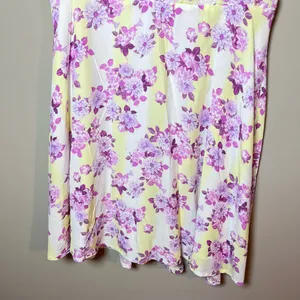 For Love & Lemons Atlanta Puff Sleeve Button Mini Dress Purple Floral S thumbnail 3