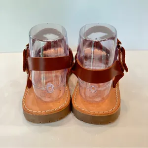 Zara Leather Flat Strappy Sandals Sz 38 Fisherman Womens Spain NWOT thumbnail 5