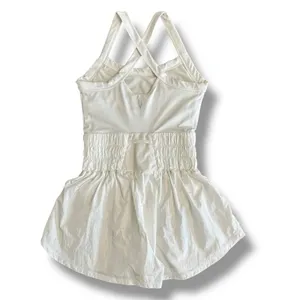 Free People Movement FP Movement White Romper‎ Small Cross Back Skirted Playsuit thumbnail 6