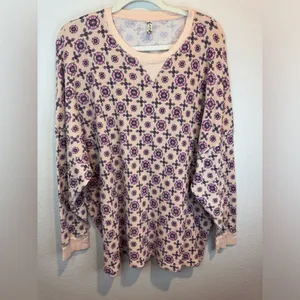 Free People Intimately Women’s‎ Early Night Thermal Floral Top Size S thumbnail 3