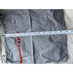 Prada Gray Dust Bag with Red Logo thumbnail 4