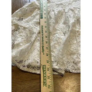 Hello Molly Lace Strapless Puffy Shoulder Ruffle Mini‎ Dress Size M US 6 Peasant thumbnail 6
