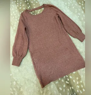 Vila clothes pink long sleeve sweater dress women’s size large thumbnail 3