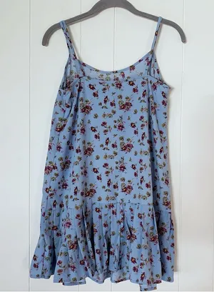 Urban Outfitters NWT Blue Floral Dress S thumbnail 3
